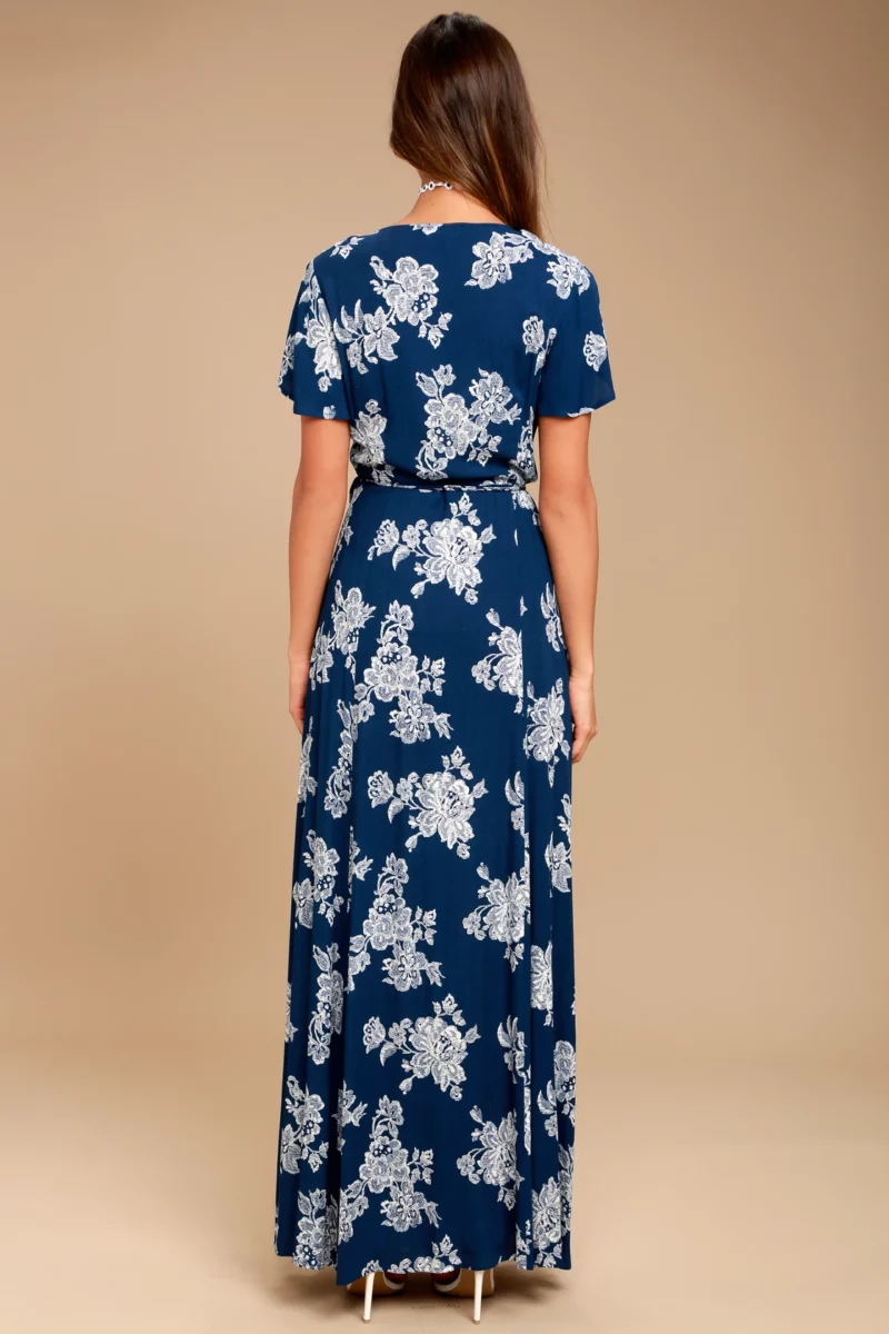 Patterned wrap dress - 图片 3
