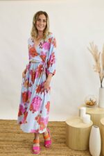 Spring Bouquet Floral Midi Dress