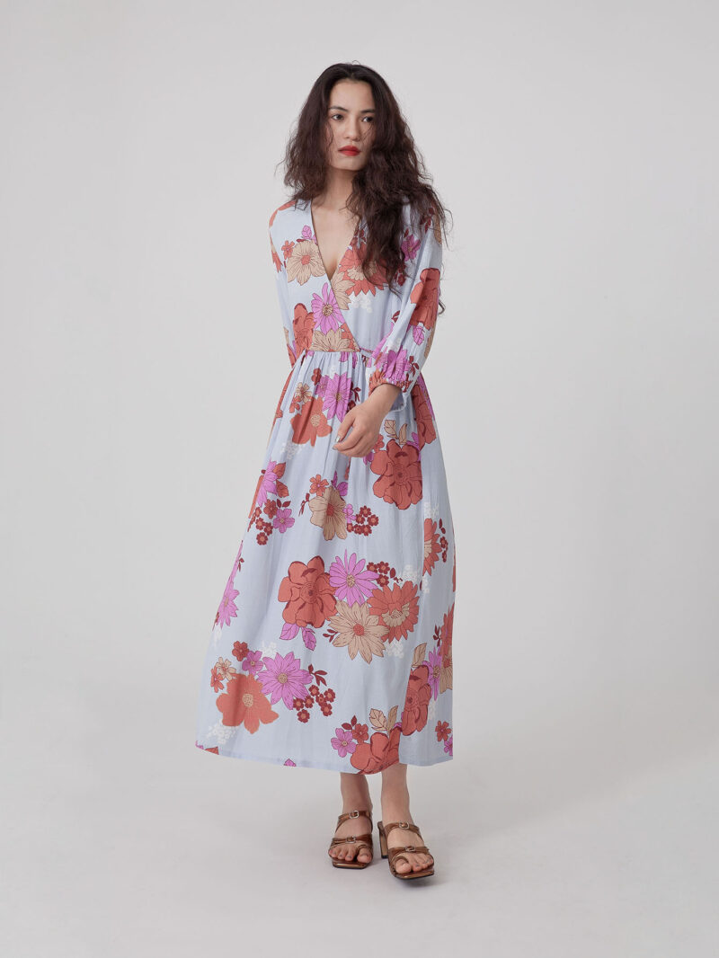 Satini Summer Bouquet Midi Dress - 图片 4