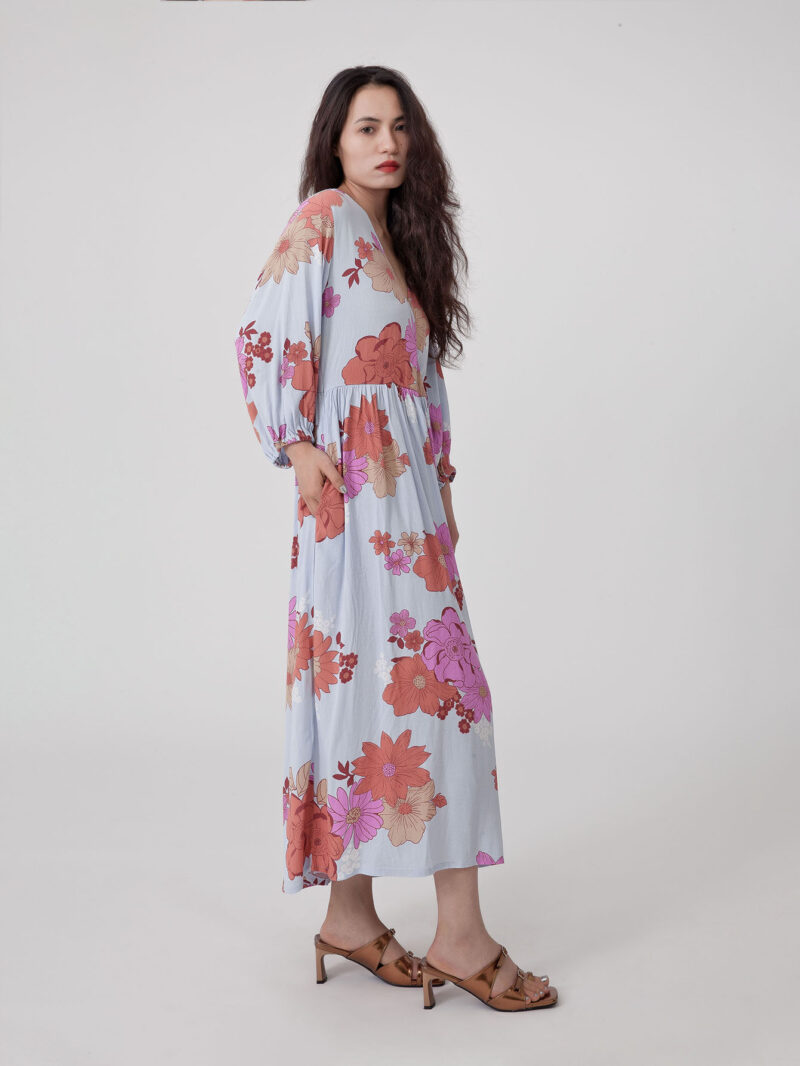 Satini Summer Bouquet Midi Dress - 图片 6