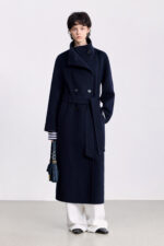 LILY Platinum Wool Double-Face Long Coat